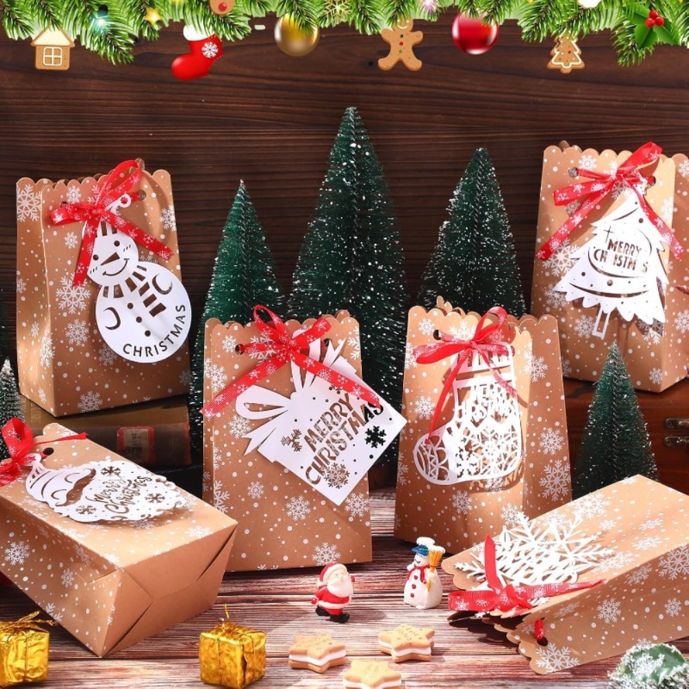 Packaging - 6/12 buah Kotak Kado Kertas Motif