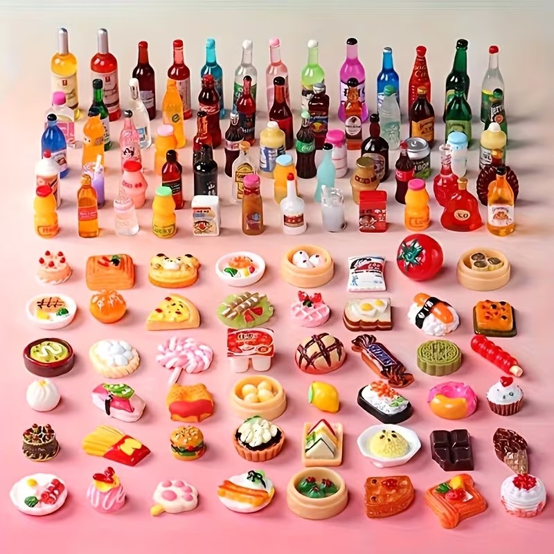Packaging - 10/50PCS Miniatur Makanan Minuman Botol Anggur