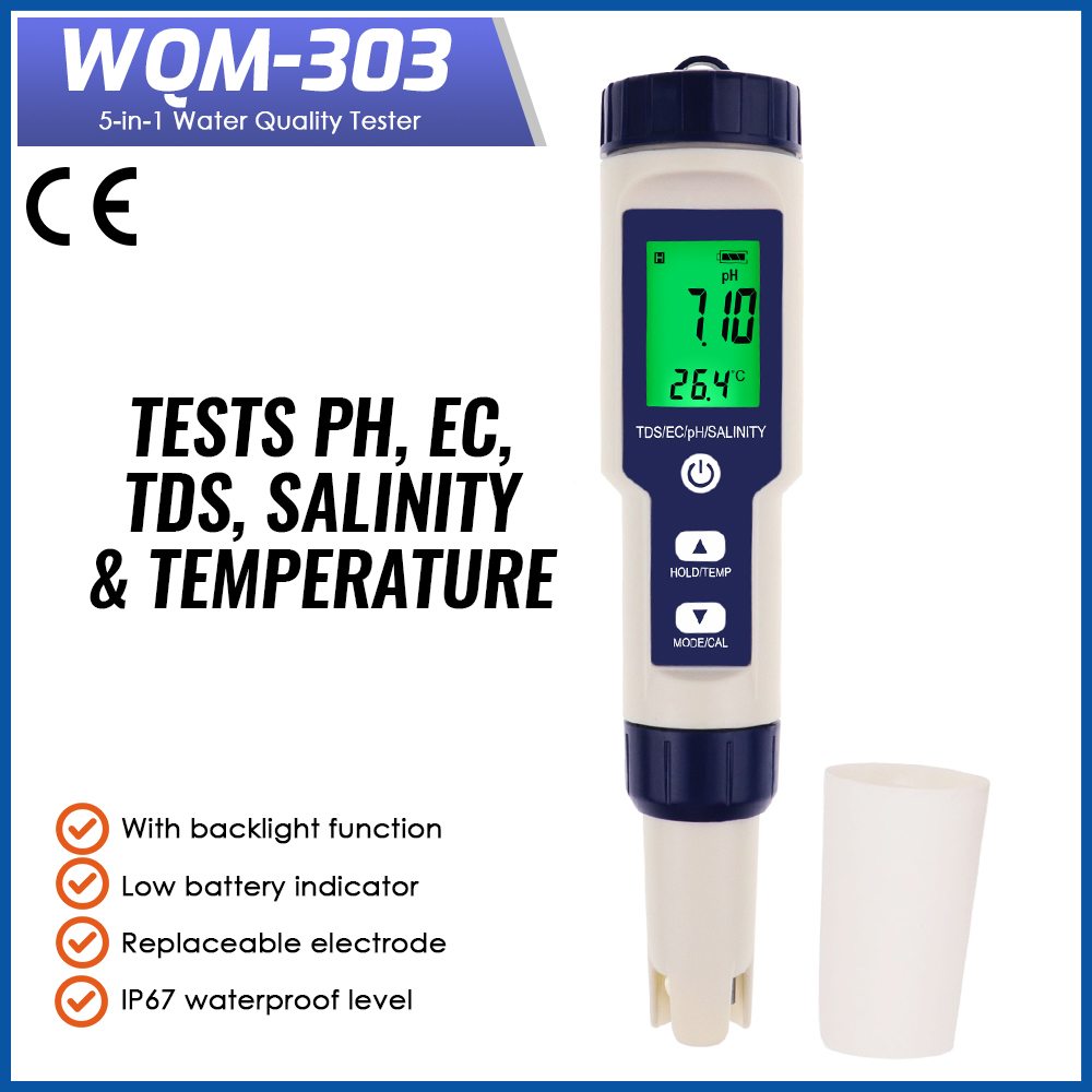 Ph Meter Digital Water Tester - 5 IN 1 PH Suhu TDS