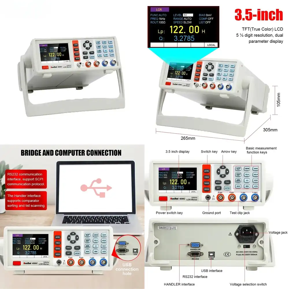 Test Instruments - Alat Ukur LCR Digital Desktop untuk